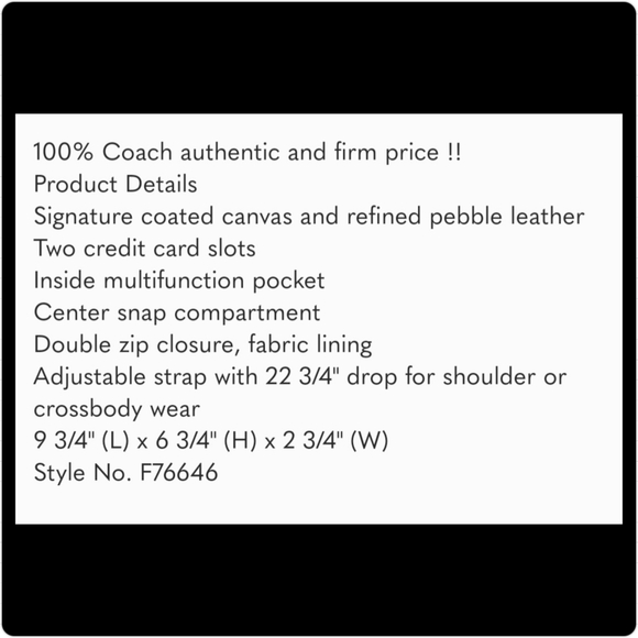 NEW COACH Sig Mia Crossbody - Picture 14 of 14